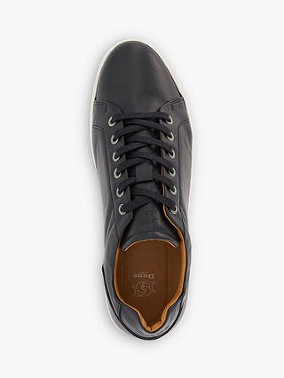 Dune Toledo Low Top Leather Trainers, Black-leather