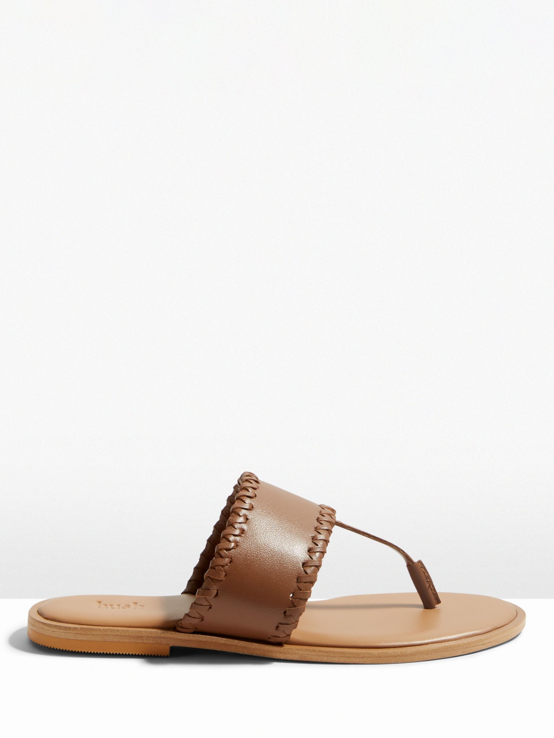 HUSH Wilma Leather Whipstitch Sandals at John Lewis & Partners