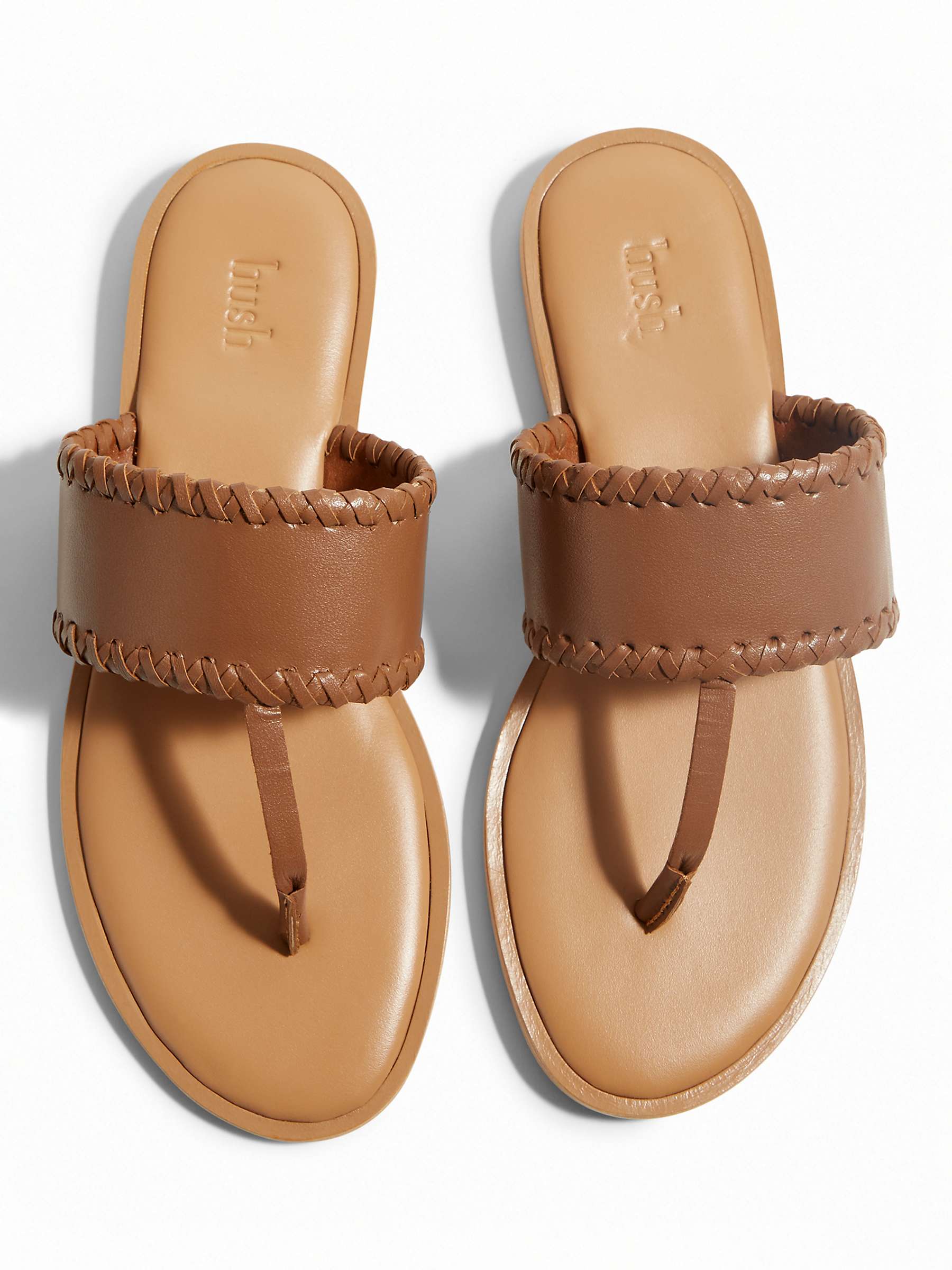 Buy HUSH Wilma Leather Whipstitch Sandals Online at johnlewis.com
