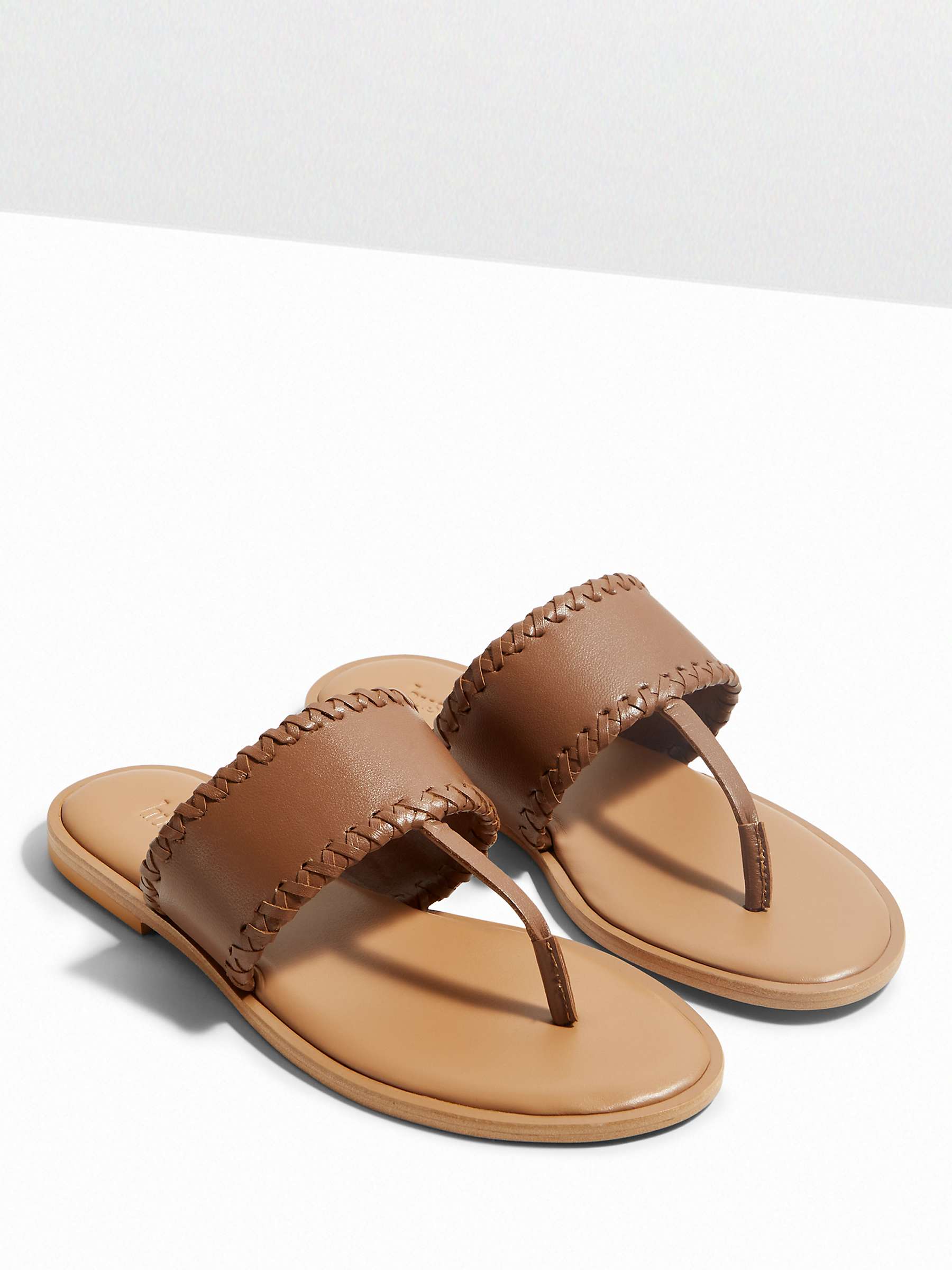 Buy HUSH Wilma Leather Whipstitch Sandals Online at johnlewis.com