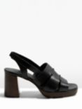 HUSH Fiona Leather Platform Sandals, Black