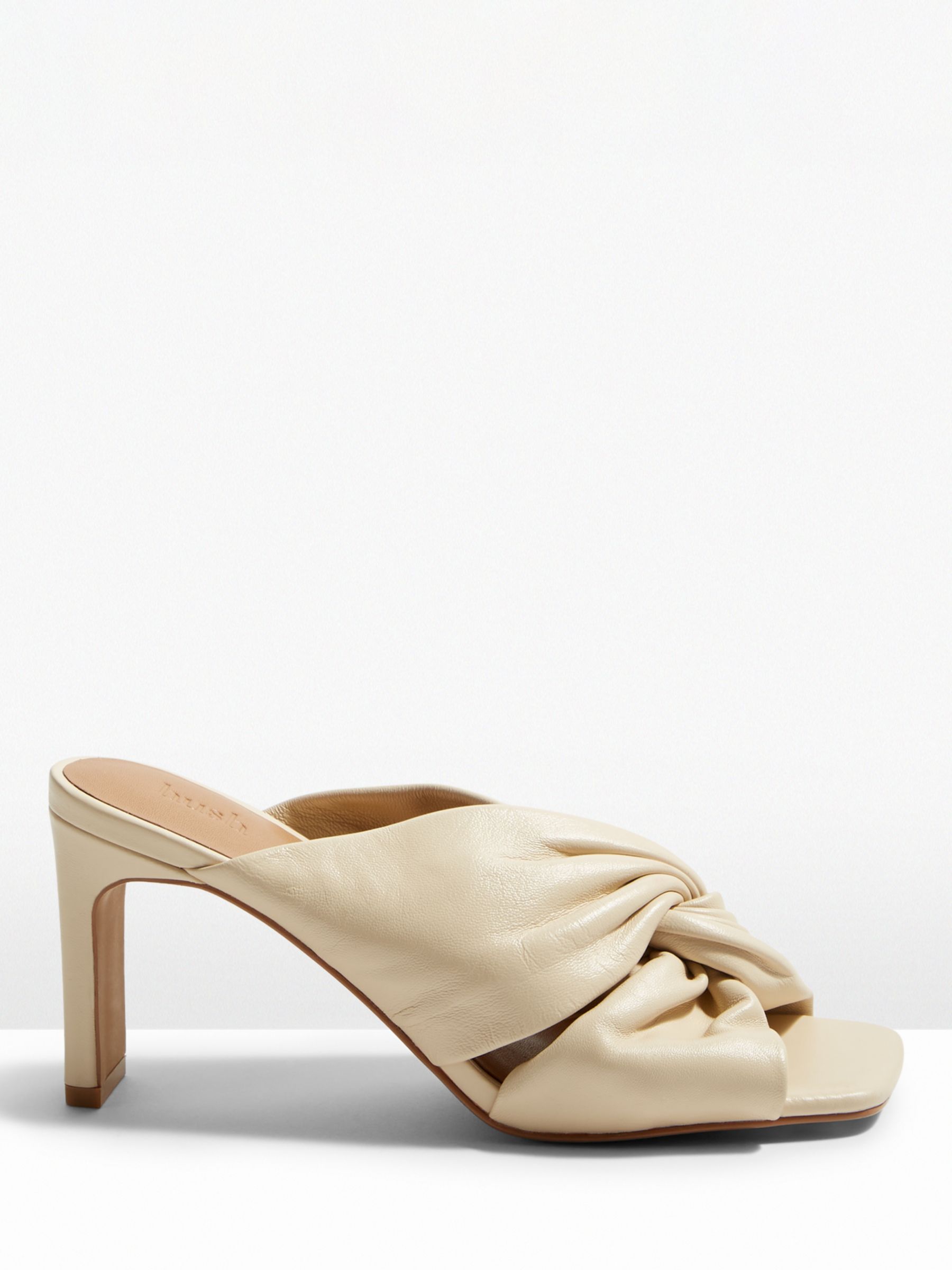 Buy HUSH Tarren Leather Twist Mules, Ecru Online at johnlewis.com