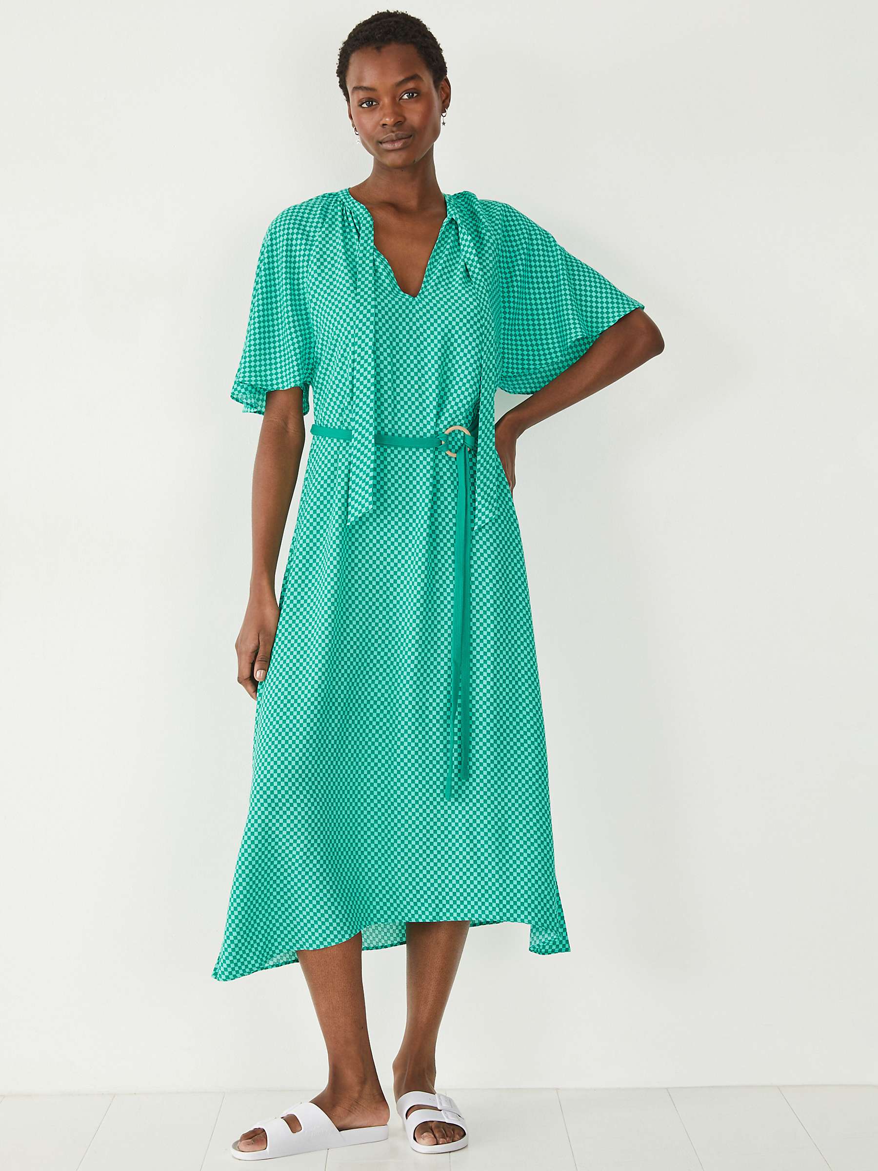 Buy HUSH Sierra Belted Midi Dress, Mint Green Online at johnlewis.com