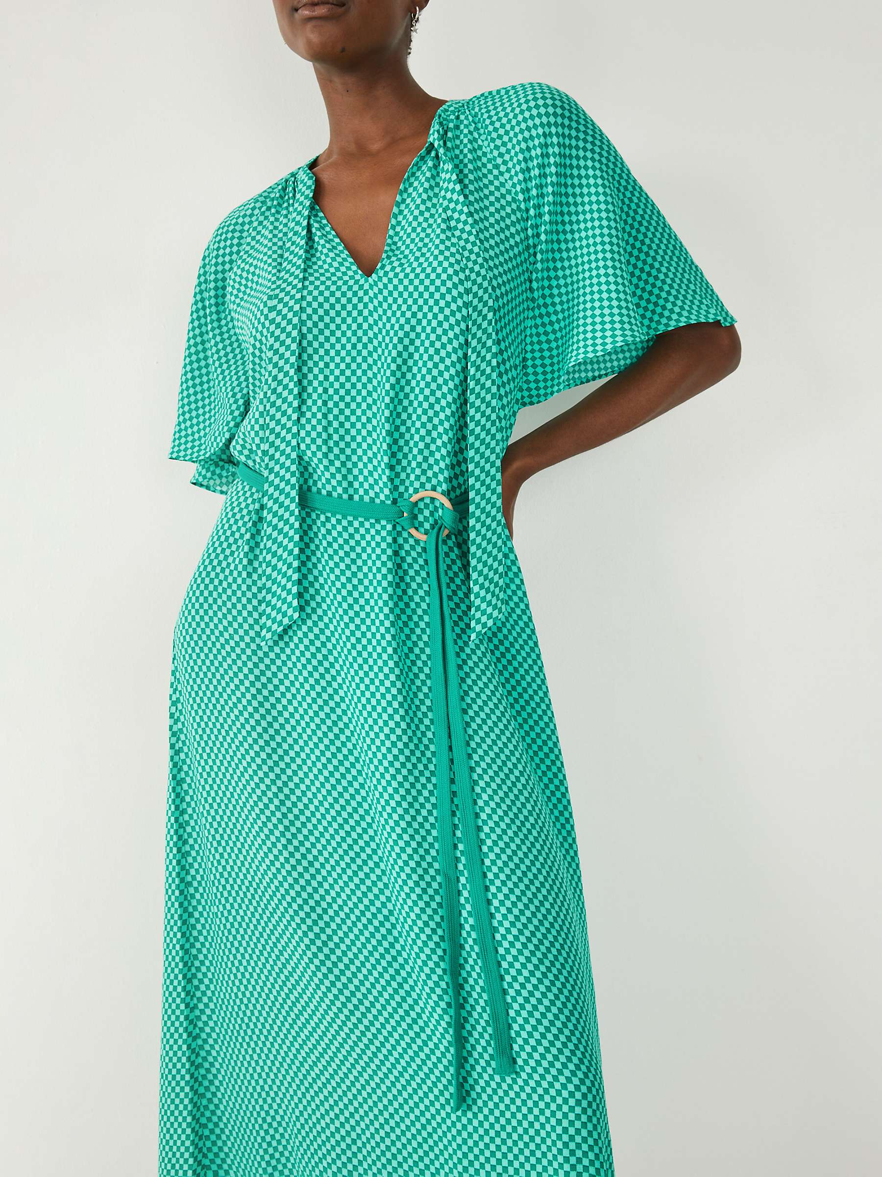 Buy HUSH Sierra Belted Midi Dress, Mint Green Online at johnlewis.com