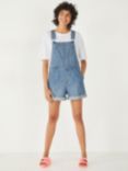 hush Jasmine Relaxed Short Dungarees, Light Authentic Blue