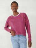 HUSH Contrast Stitch Sweatshirt, Fuchsia Pink