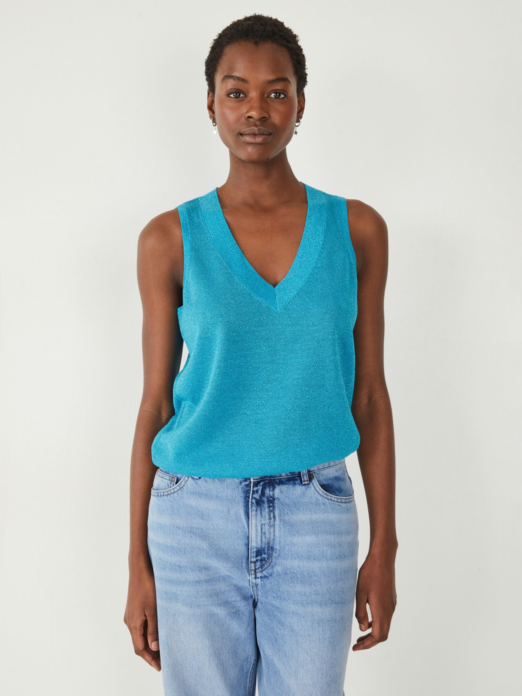 Women's Blue Sleeveless Knitwear | John Lewis & Partners