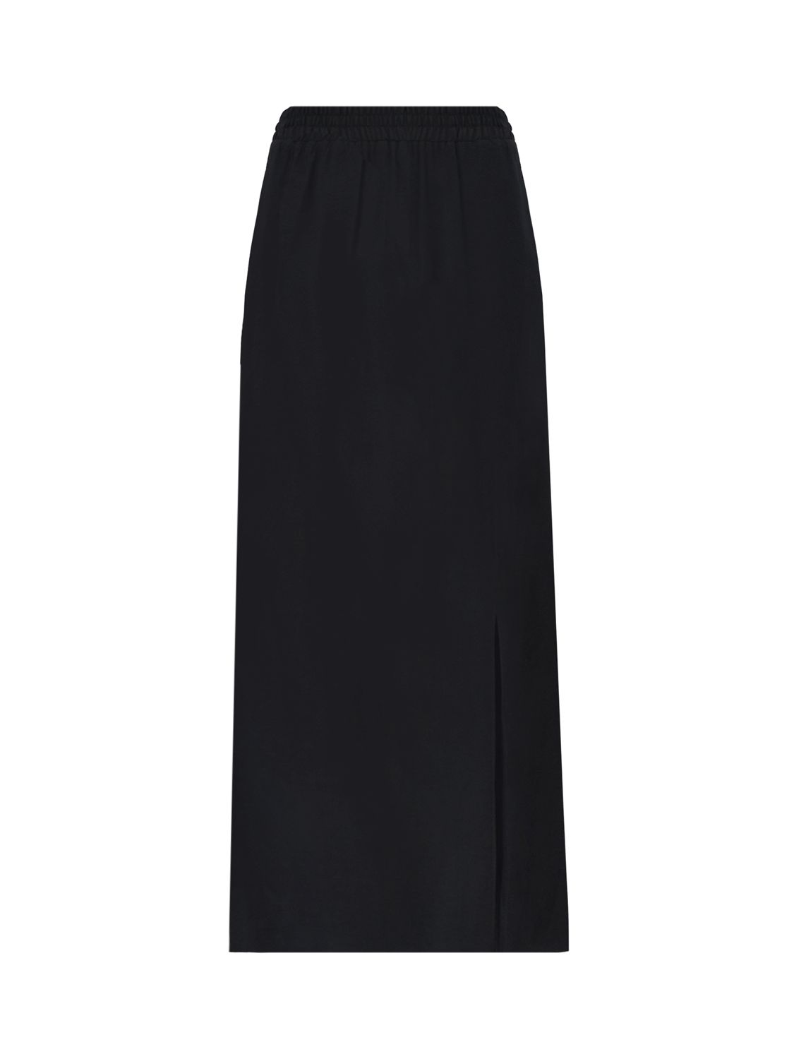 Ro&Zo Shirred Waist Skirt, Black at John Lewis & Partners