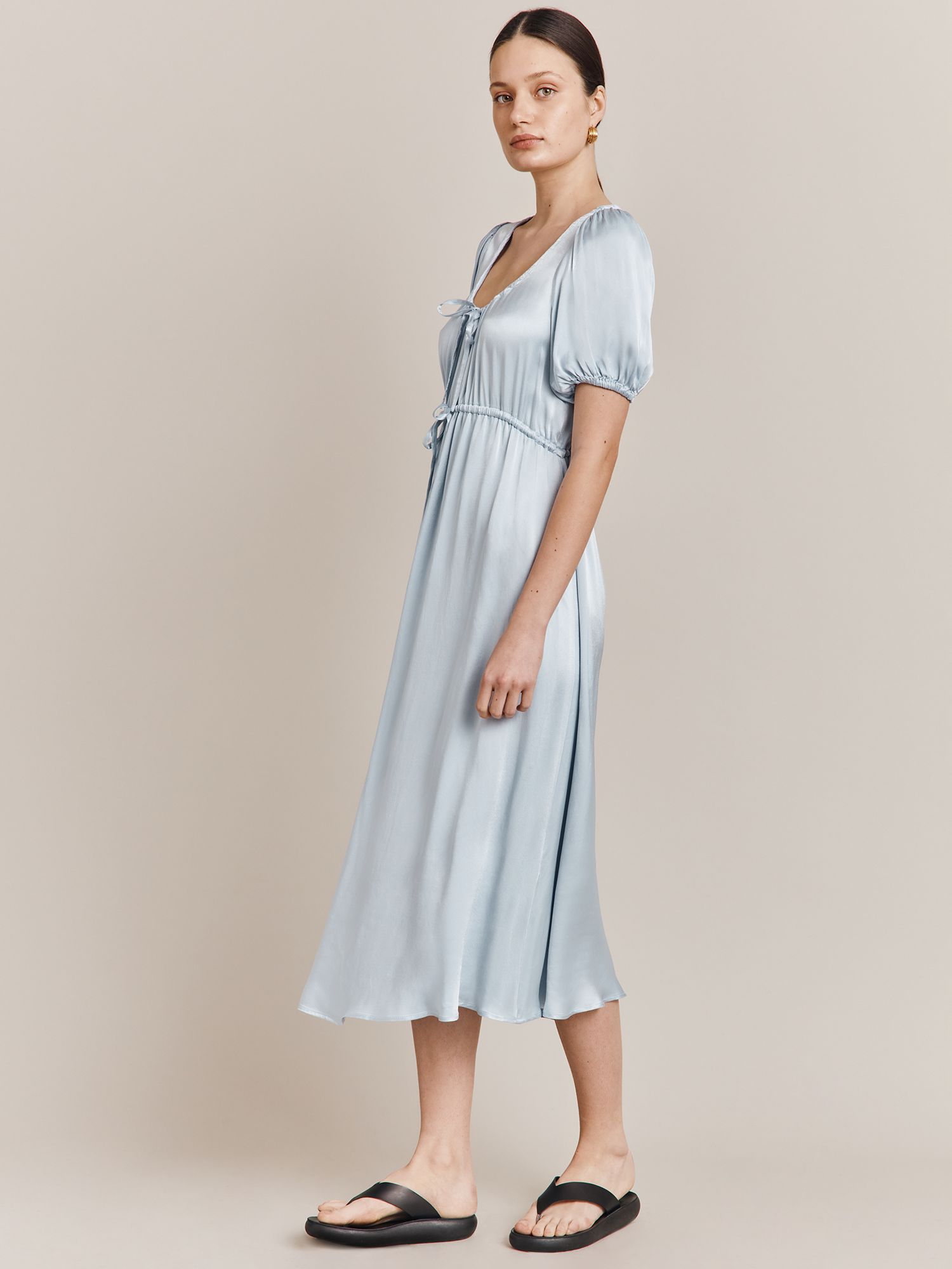 Ghost Morella Satin Midi Dress