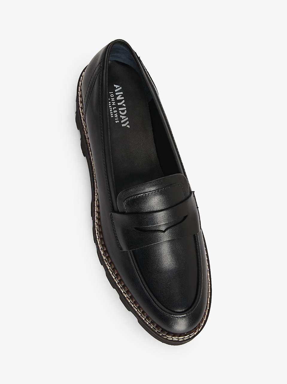 Buy John Lewis ANYDAY Gryffin Leather Penny Loafers Online at johnlewis.com