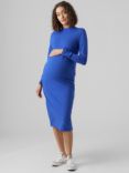 Mamalicious Mia Jersey Maternity Dress, Dazzling Blue