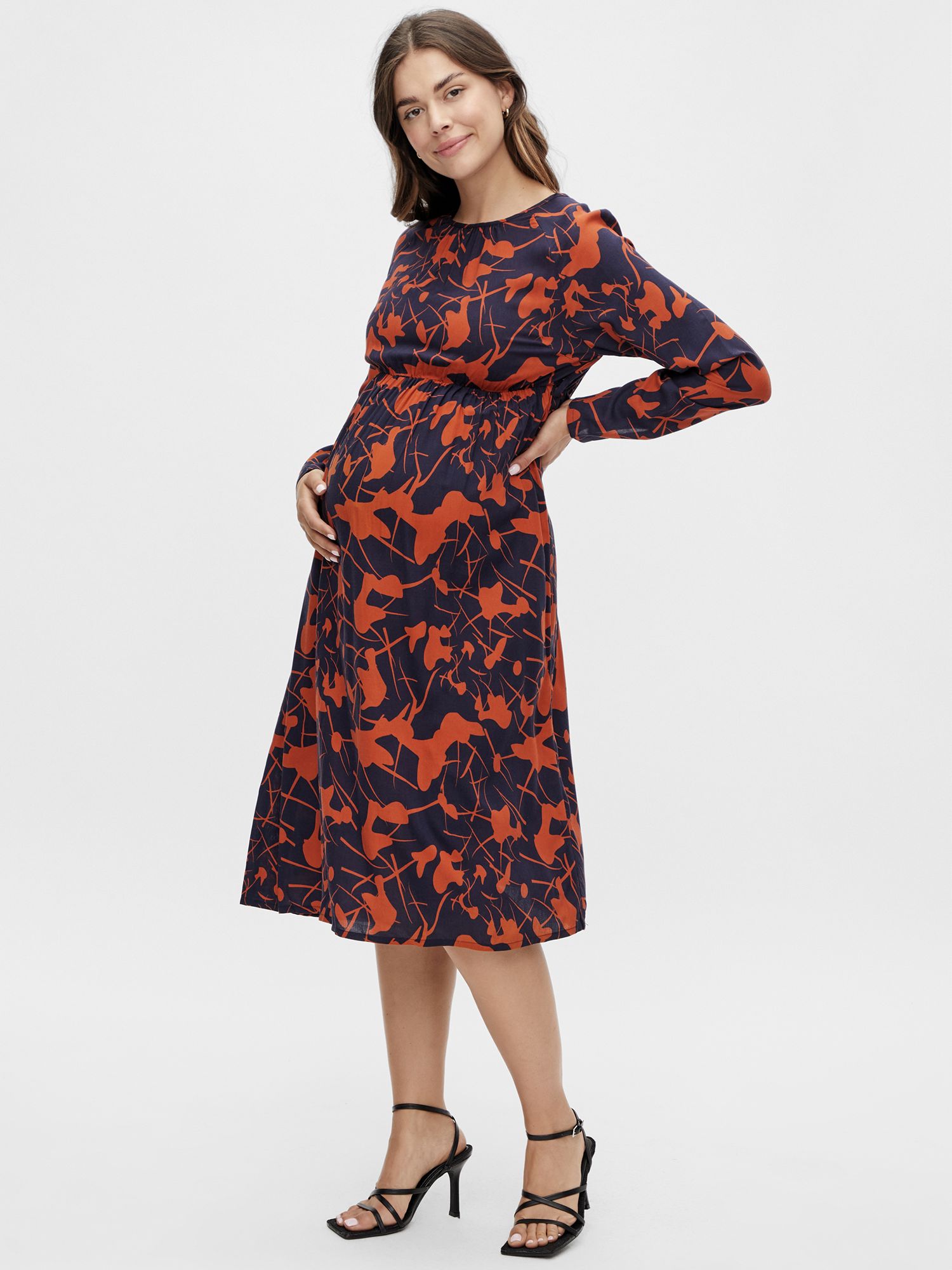 Mamalicious Sili A-Line Maternity Dress, Parisian/Multi, S