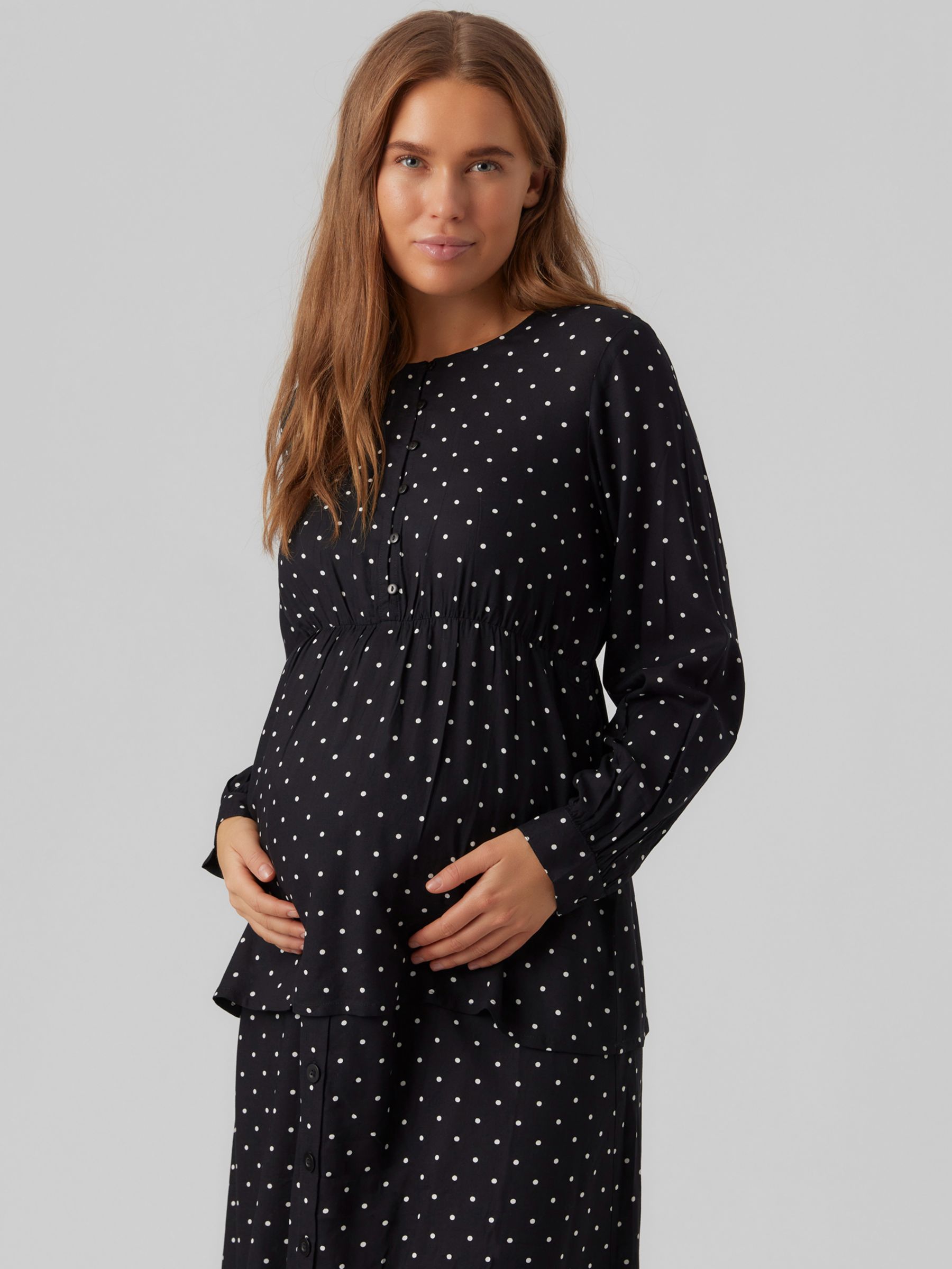 Mamalicious maternity nursing pyjama set in polka dot