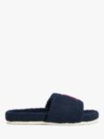 John Lewis ANYDAY 'A' Logo Borg Slider Slippers