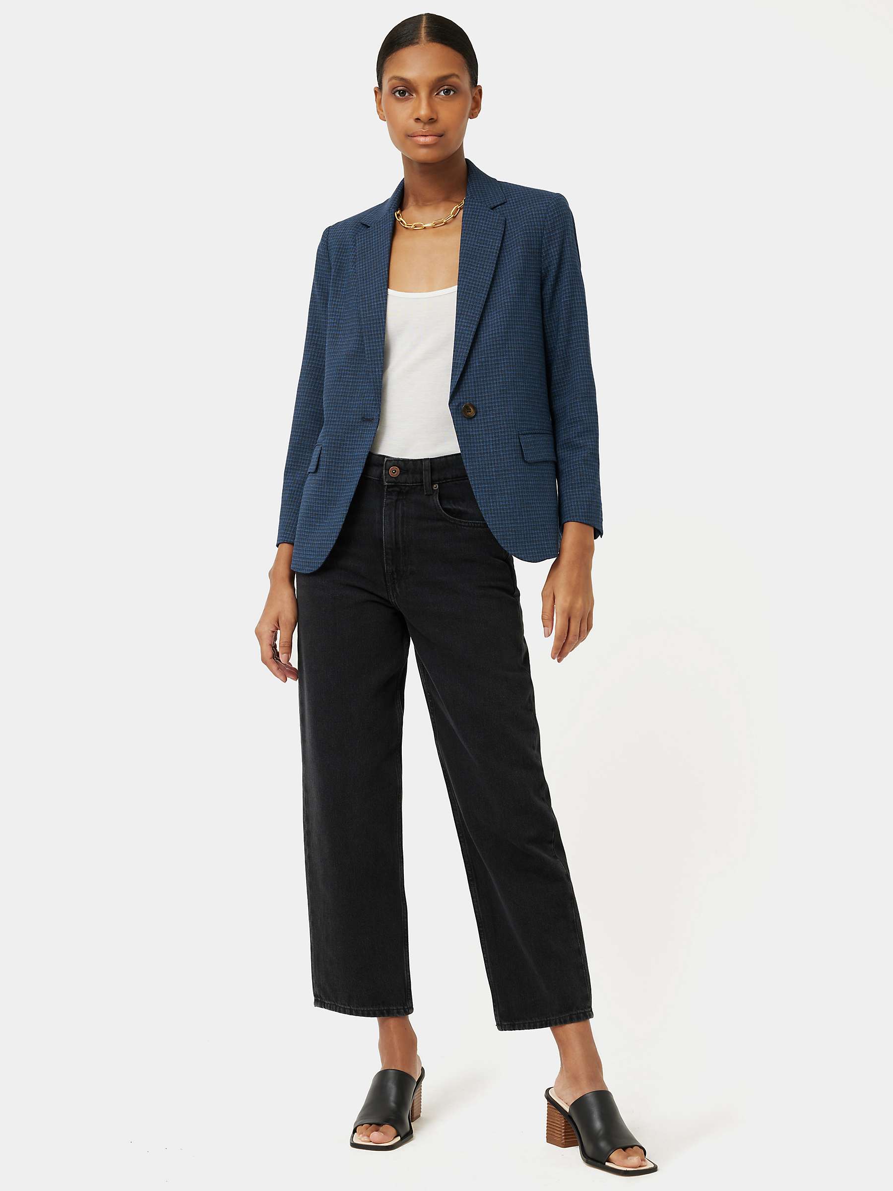 Buy Jigsaw Brook Check Jacket, Navy Online at johnlewis.com