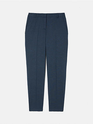 Jigsaw Palmer Gingham Check Trousers, Navy