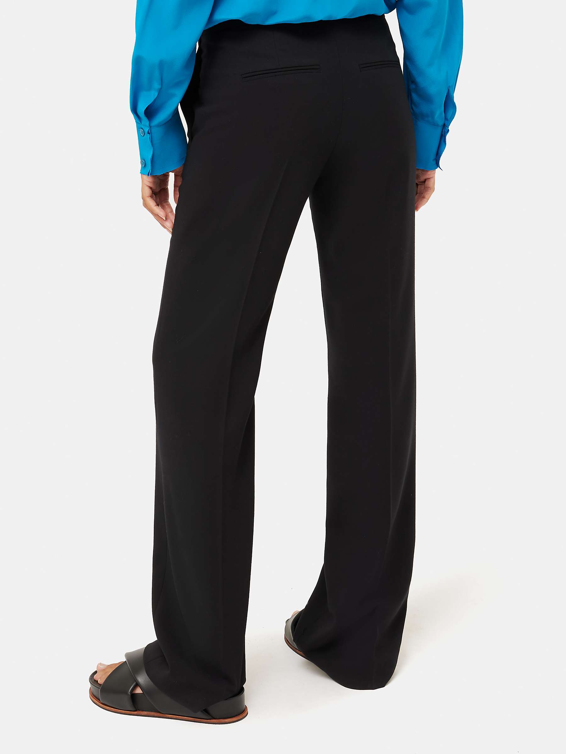 Buy Jigsaw Crosshatch Mason Trousers, Black Online at johnlewis.com