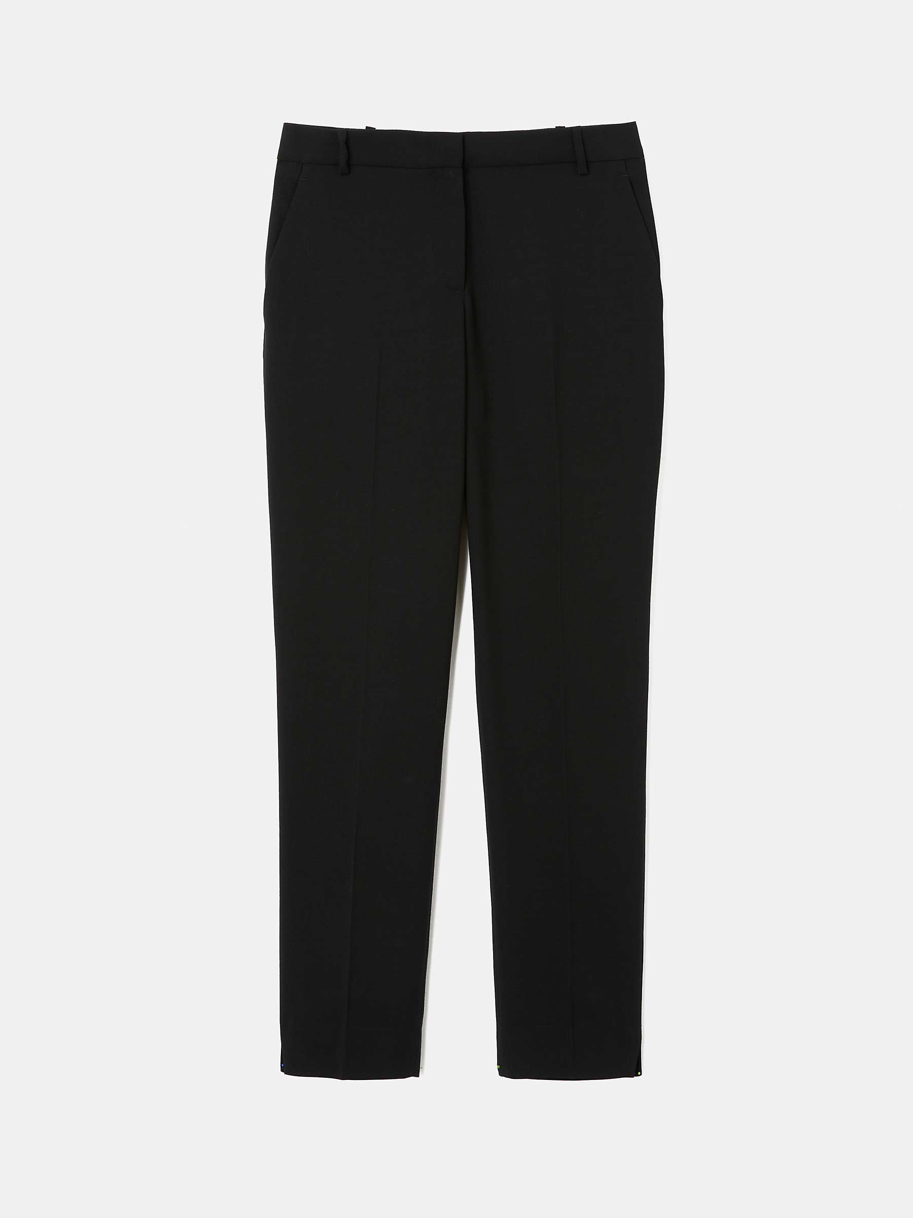 Buy Jigsaw Palmer Fluid Twill Trousers, Black Online at johnlewis.com