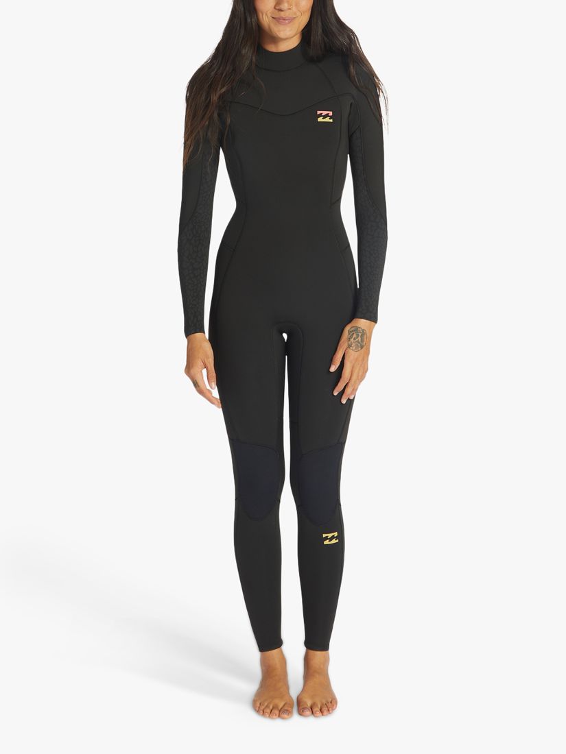 Billabong Long Sleeve Back Zip Wetsuit, Wild Black, 8