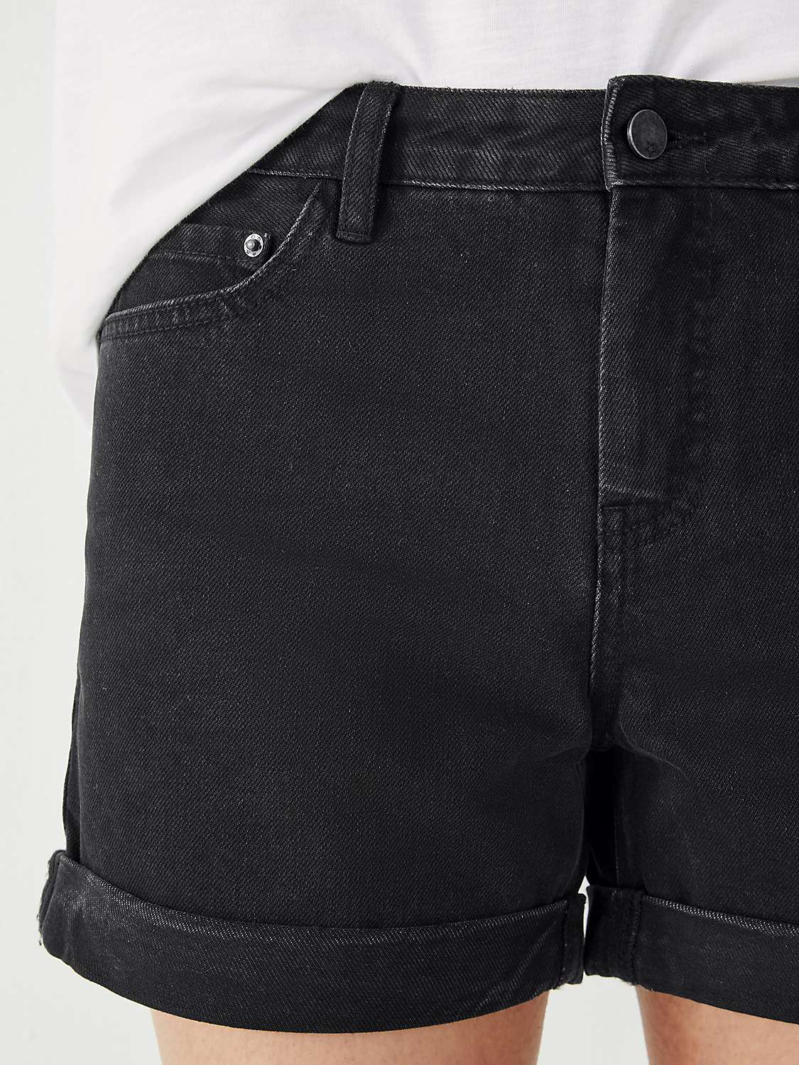Buy HUSH Cara Denim Shorts, Washed Black Online at johnlewis.com