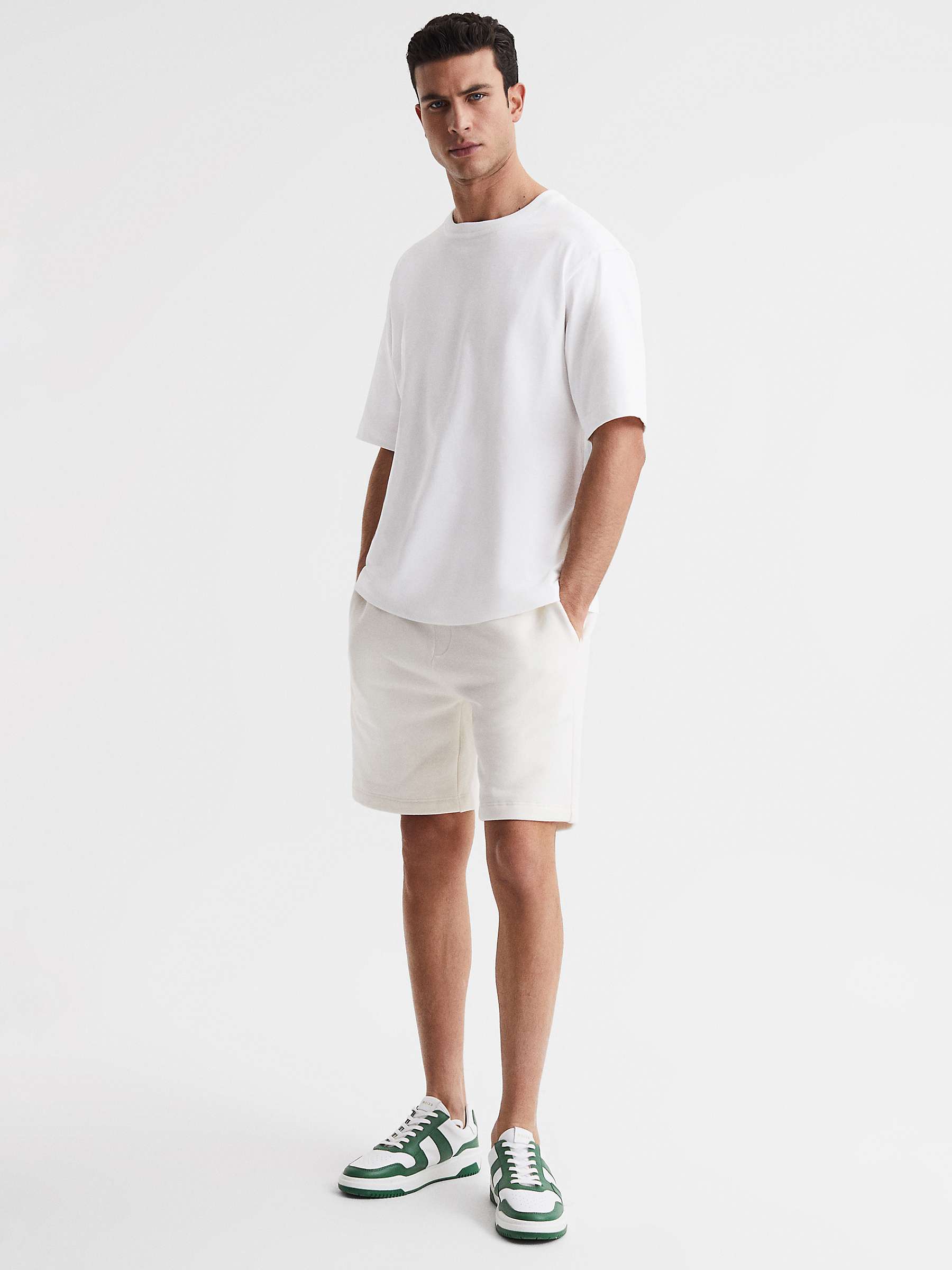 Reiss Tate Cotton Crew Neck T-Shirt, White at John Lewis & Partners