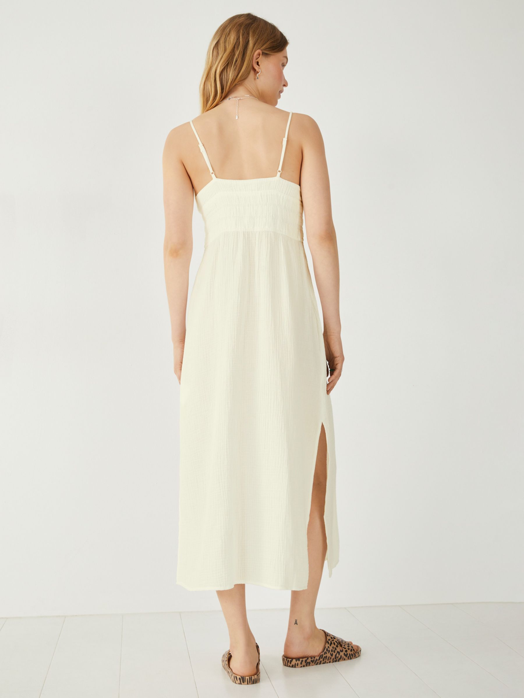 HUSH Mandy Midi Beach Dress, White, 4