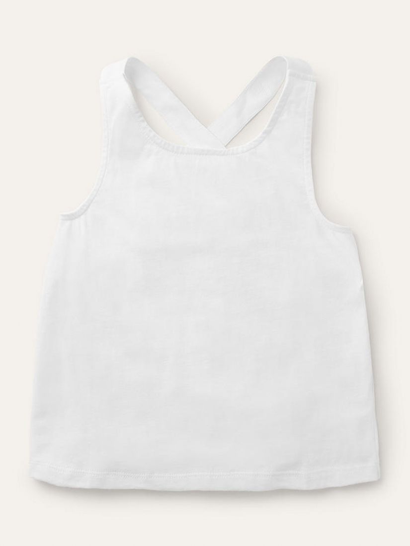 Mini Boden Kids' Cross-Back Vest, White