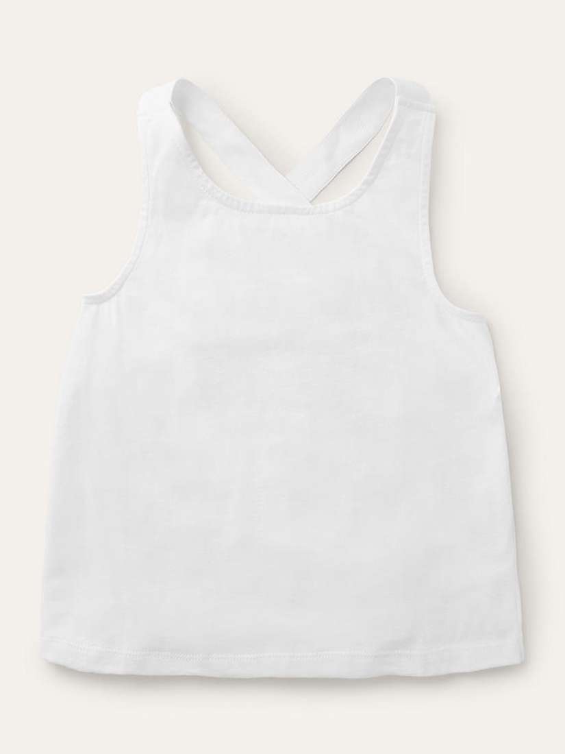 Buy Mini Boden Kids' Cross-Back Vest, White Online at johnlewis.com