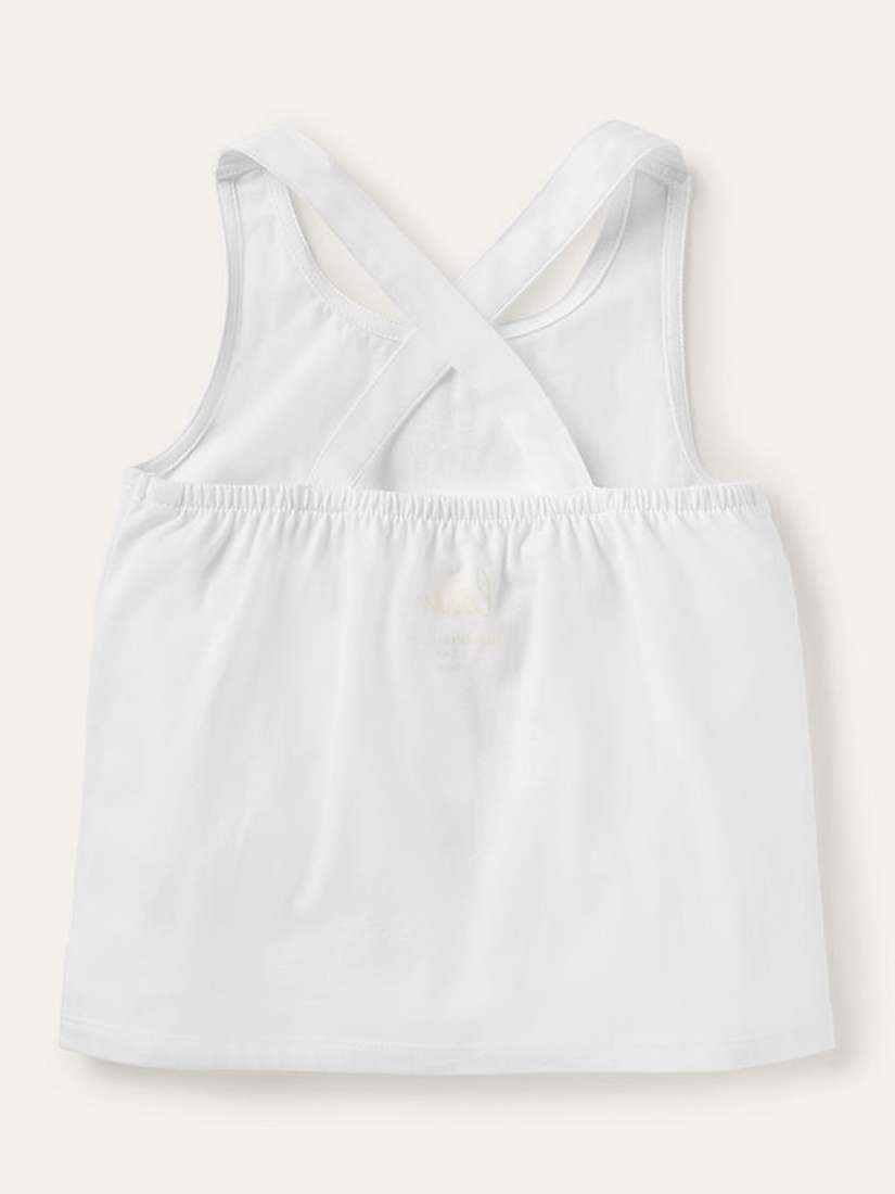 Buy Mini Boden Kids' Cross-Back Vest, White Online at johnlewis.com