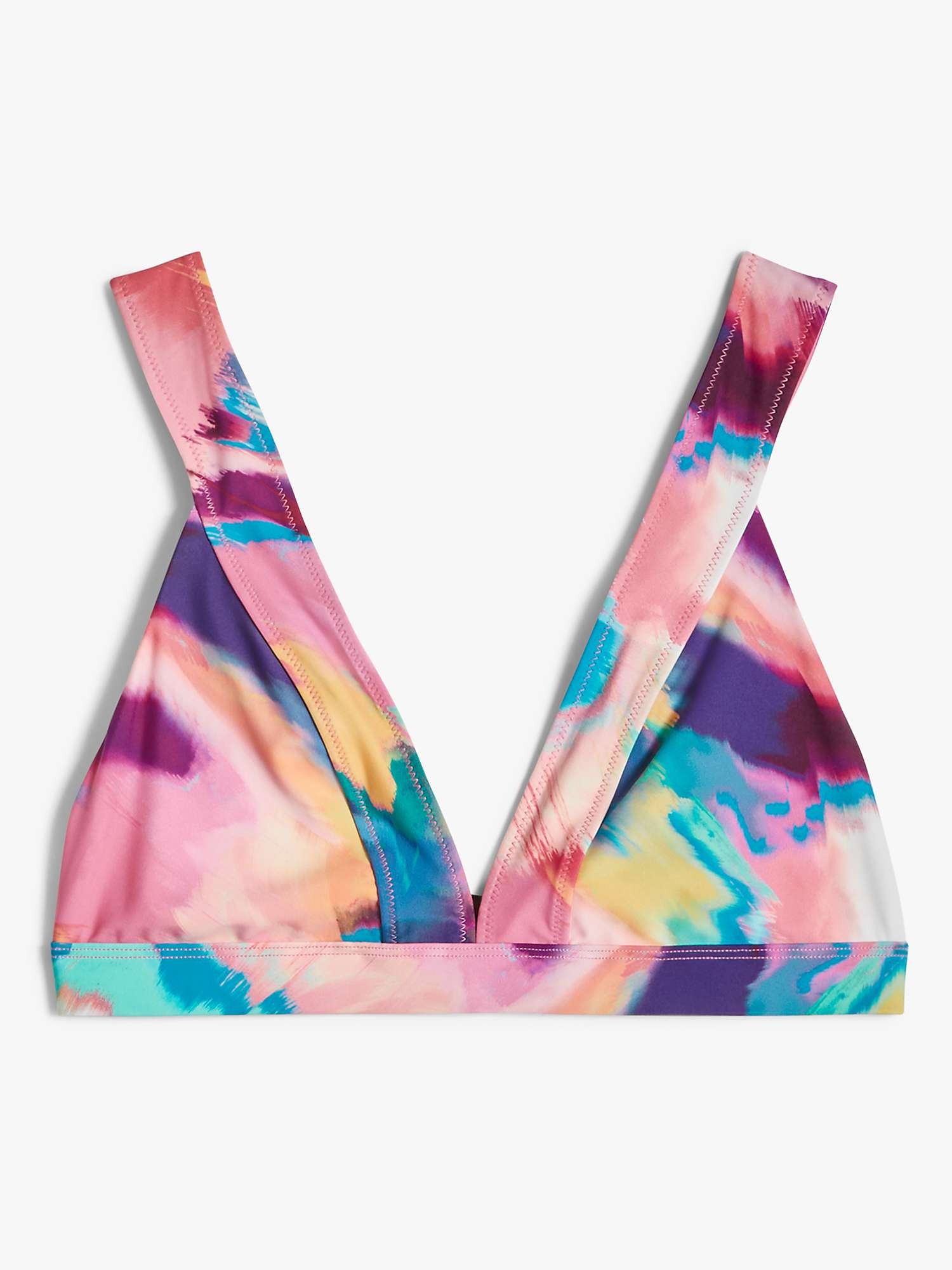 Buy HUSH Holly Wide Strap Bikini Top, Multicolour Marble Online at johnlewis.com