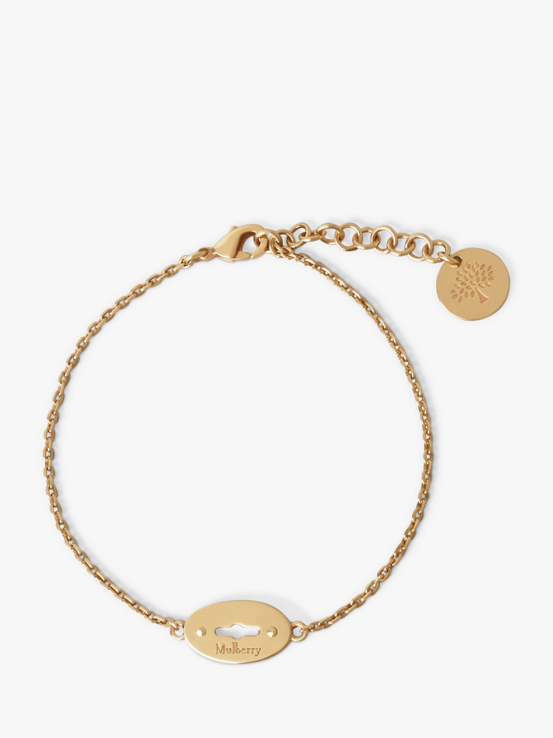 Mulberry Bayswater Postman's Lock Bracelet, Gold, Medium