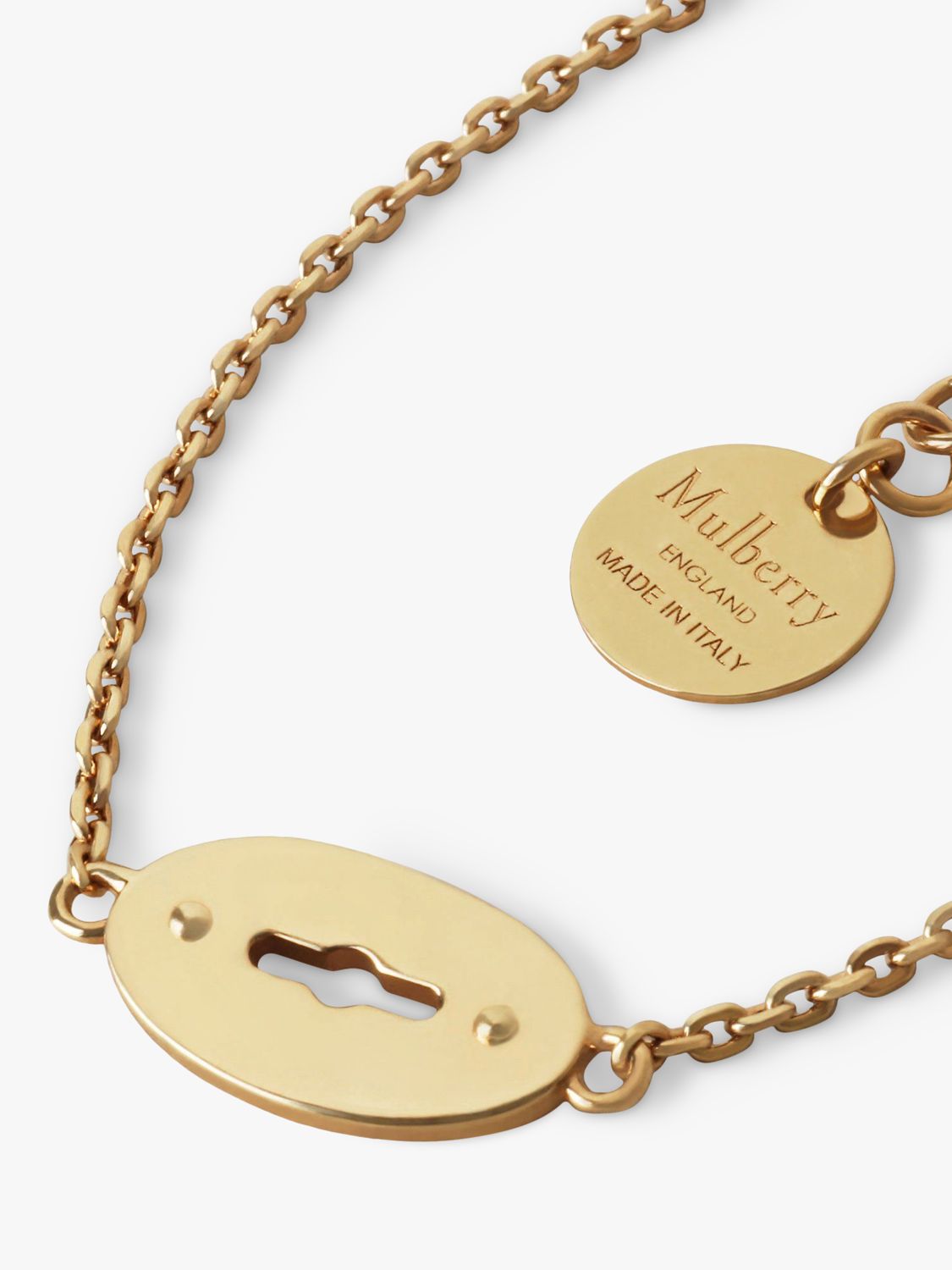 Mulberry Bayswater Postman's Lock Bracelet, Gold, Medium