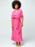 Aspiga Maeve Tiered Hem Maxi Dress, Swirl Pink/White
