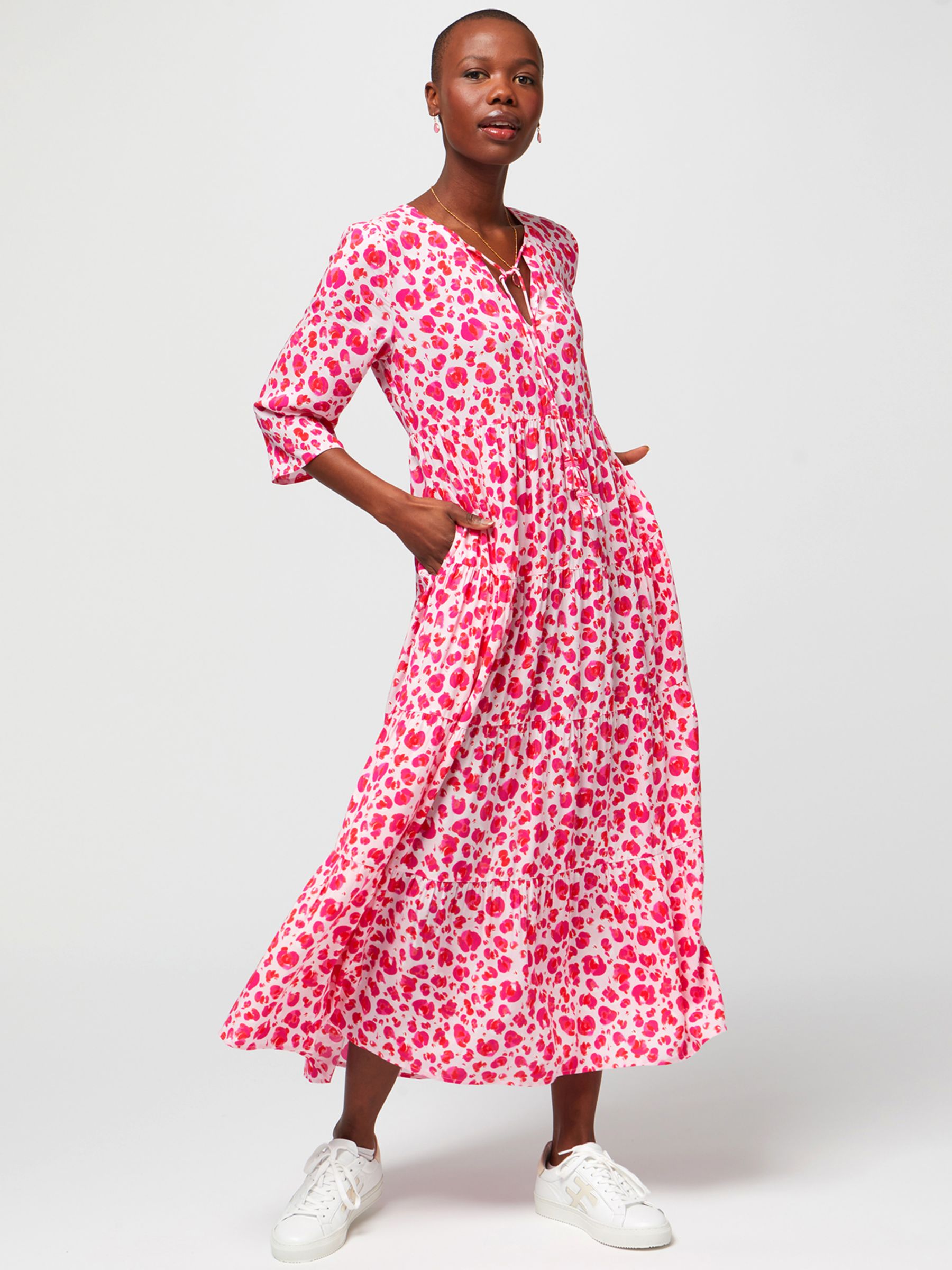 Aspiga Emma Light Weight Dress, Cheetah Pink at John Lewis & Partners