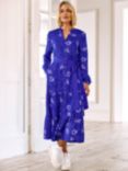 Aspiga Jessica Shirt Midi Dress, Cobalt/Purple