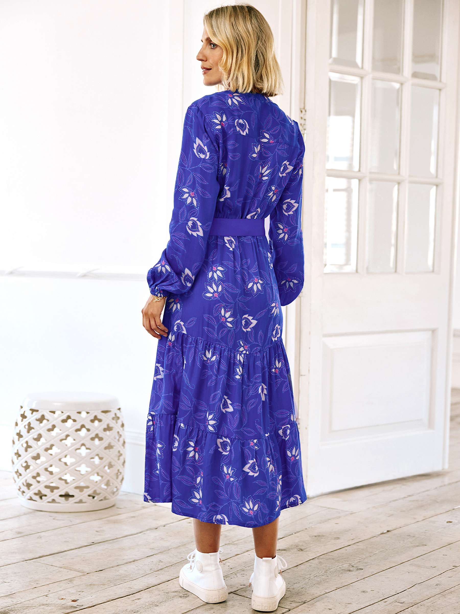 Buy Aspiga Jessica Shirt Midi Dress, Cobalt/Purple Online at johnlewis.com