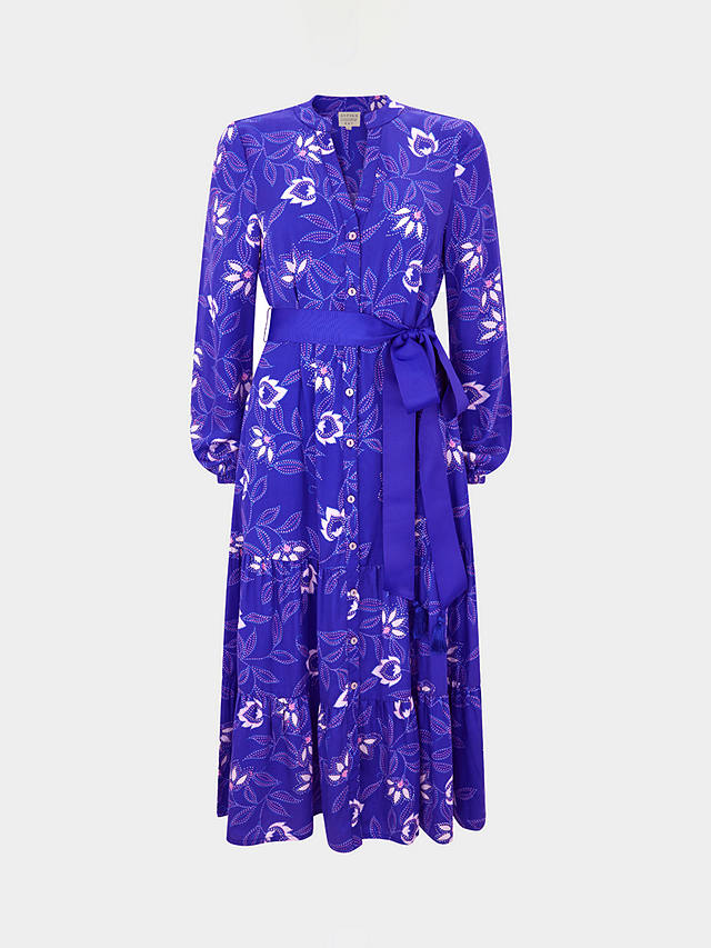 Aspiga Jessica Shirt Midi Dress, Cobalt/Purple