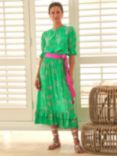 Aspiga Melanie Floral Tiered Midi Dress, Waterlily Green