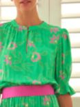 Aspiga Melanie Floral Tiered Midi Dress, Waterlily Green