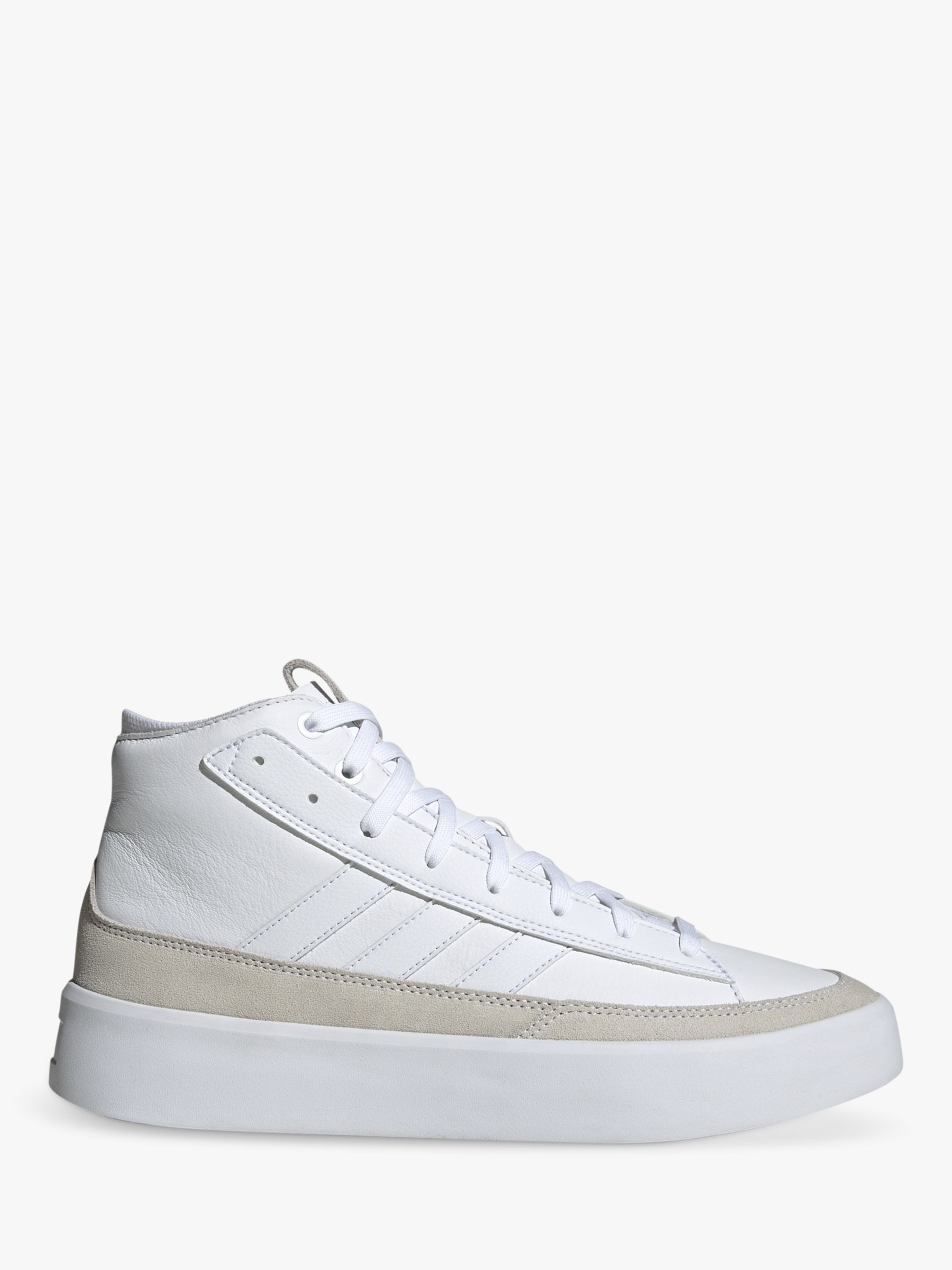 adidas ZNSORED Hi-Top Leather Trainers, White