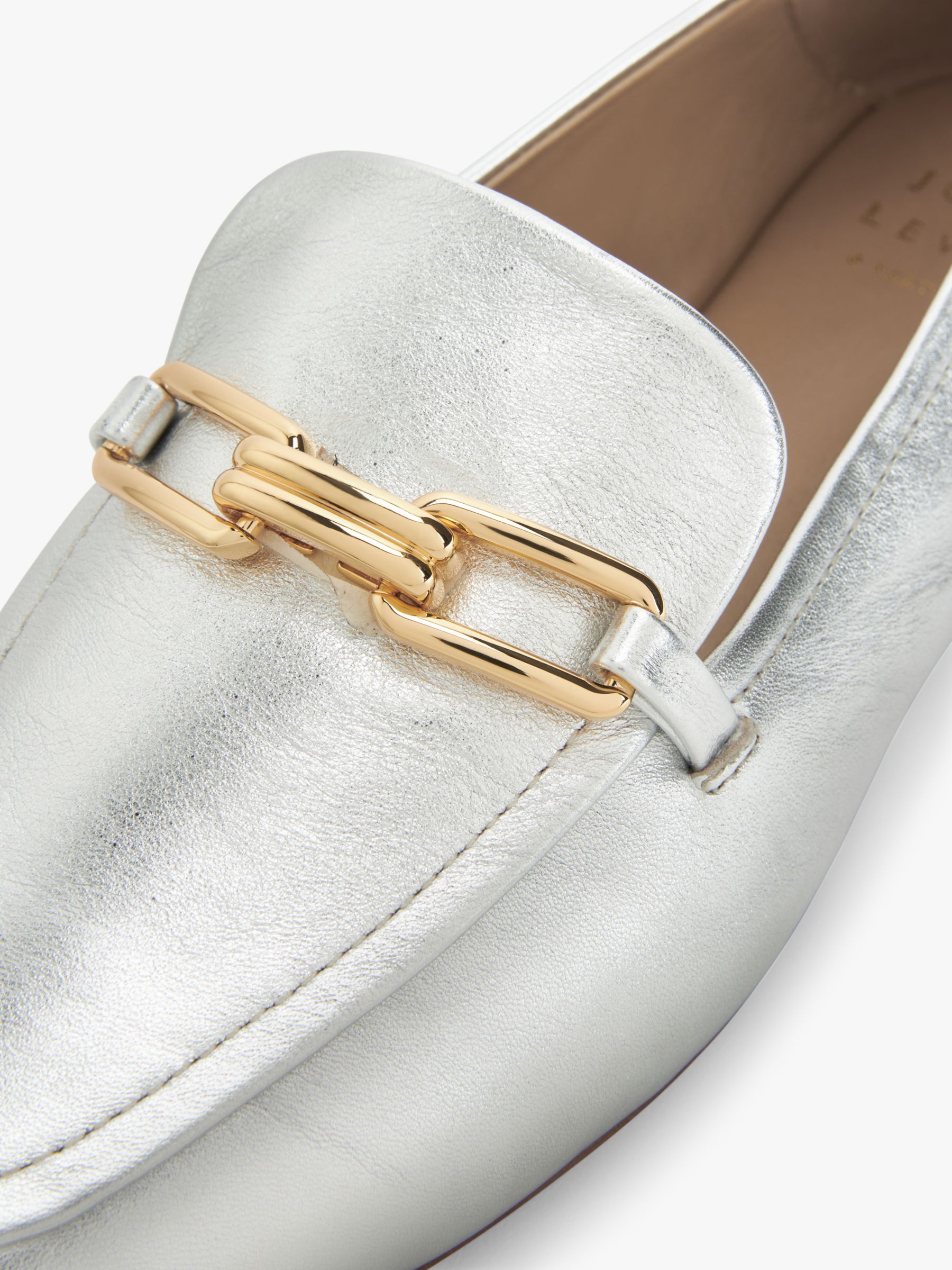 Silver on sale backless loafers