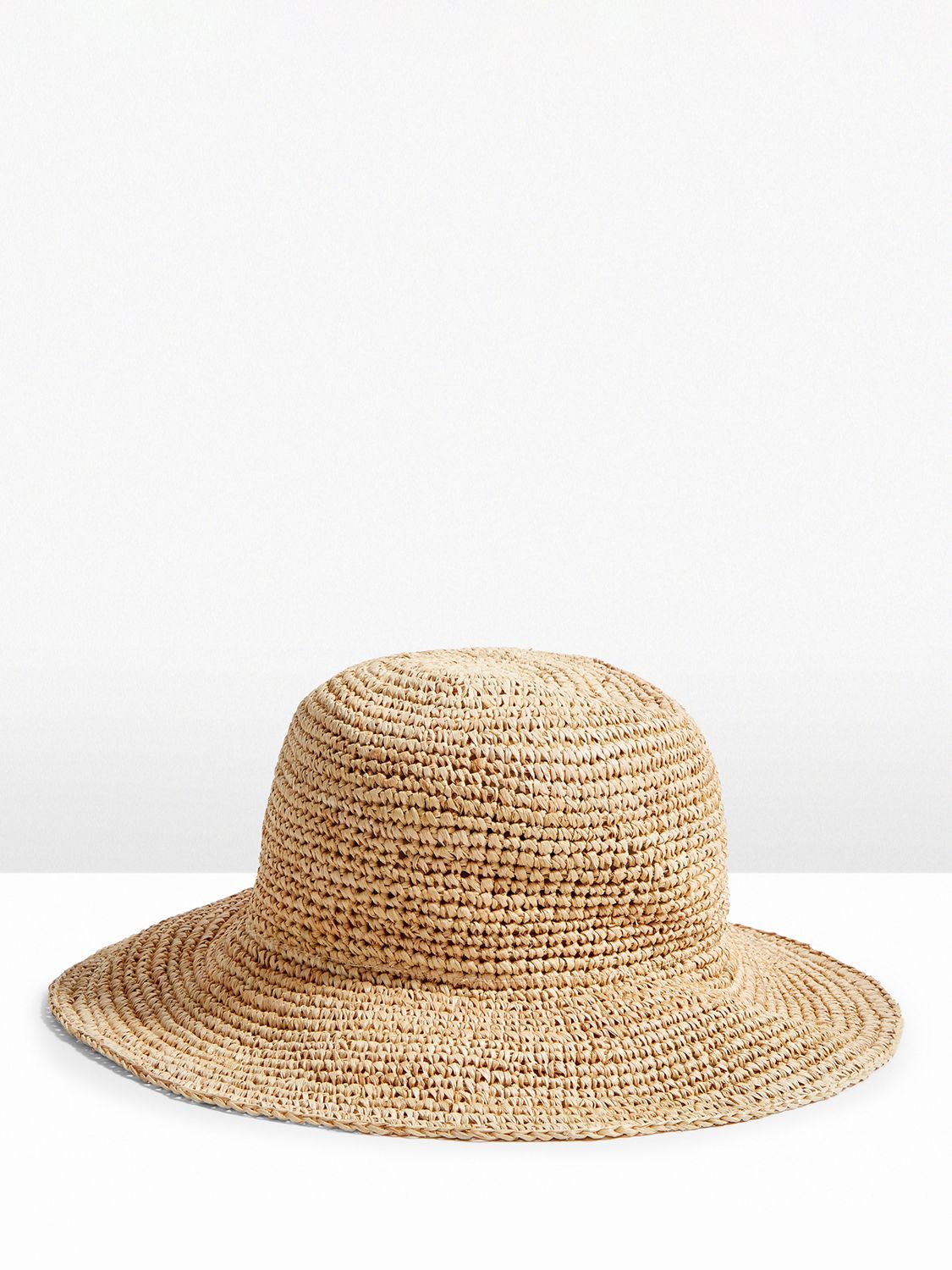 HUSH Marin Straw Bucket Hat, Natural