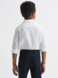 Reiss Kids' Ruban Linen Long Sleeve Shirt