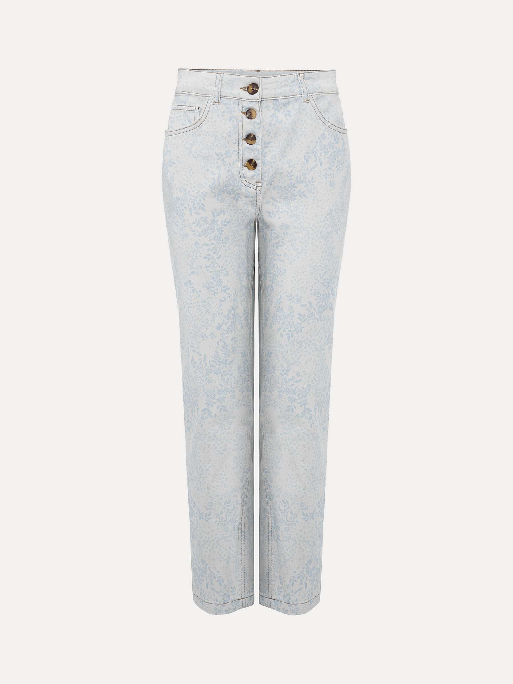 Buy Phase Eight Cordelia Floral Print Jeans, Ivory/Blue Online at johnlewis.com