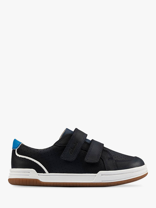 Clarks Kids' Fawn Solo Trainers, Navy at John Lewis & Partners