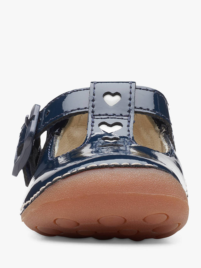 Clarks Baby Tiny Beat Leather Pre-Walker Shoes, Navy