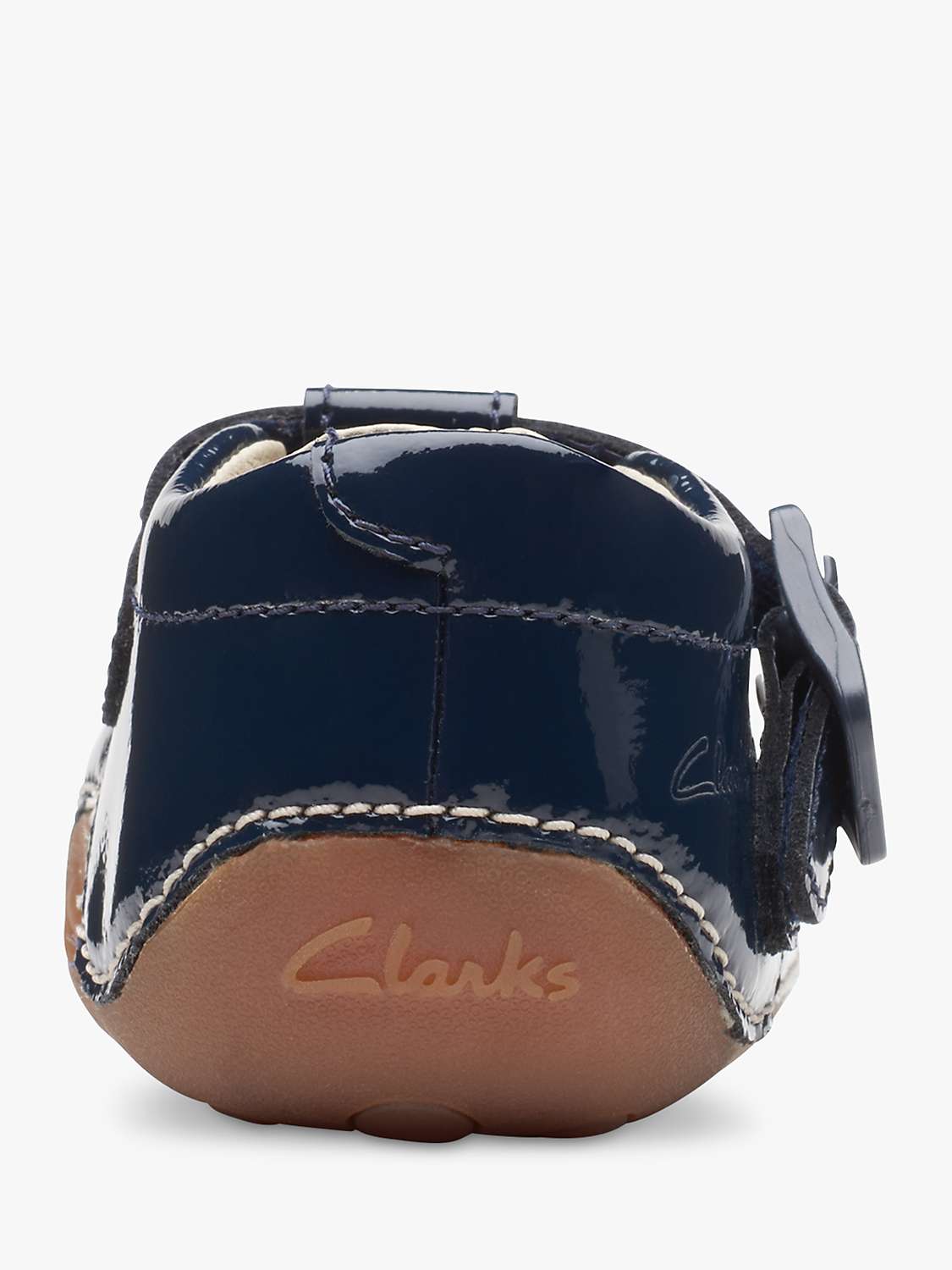 Buy Clarks Baby Tiny Beat Leather Pre-Walker Shoes, Navy Online at johnlewis.com