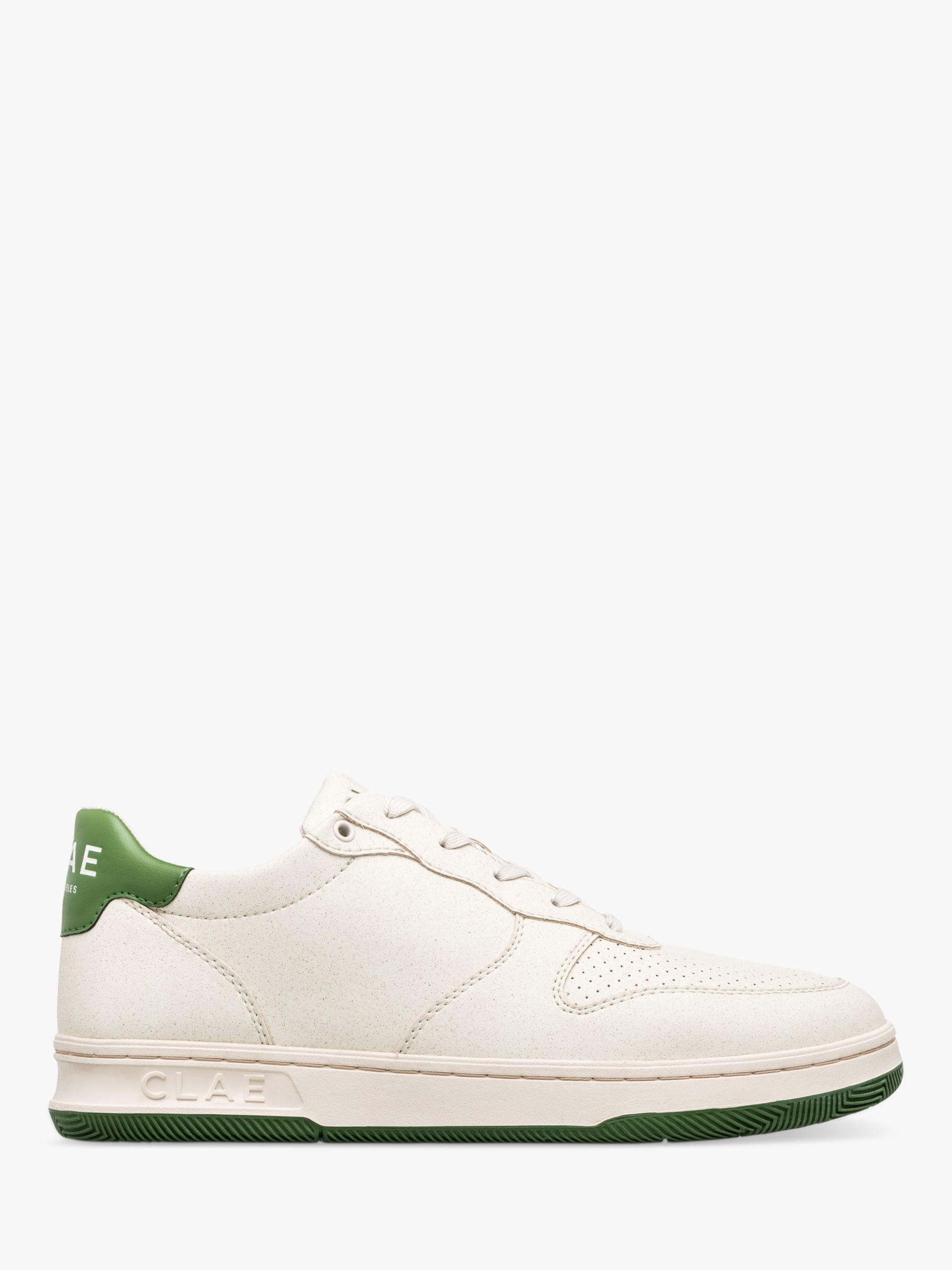 CLAE Malone Apple Lace Up Trainers, Off-White