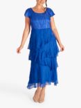 chesca Sapphire Crush Tiered Dress, Blue