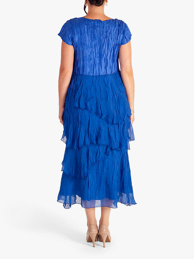 chesca Sapphire Crush Tiered Dress, Blue